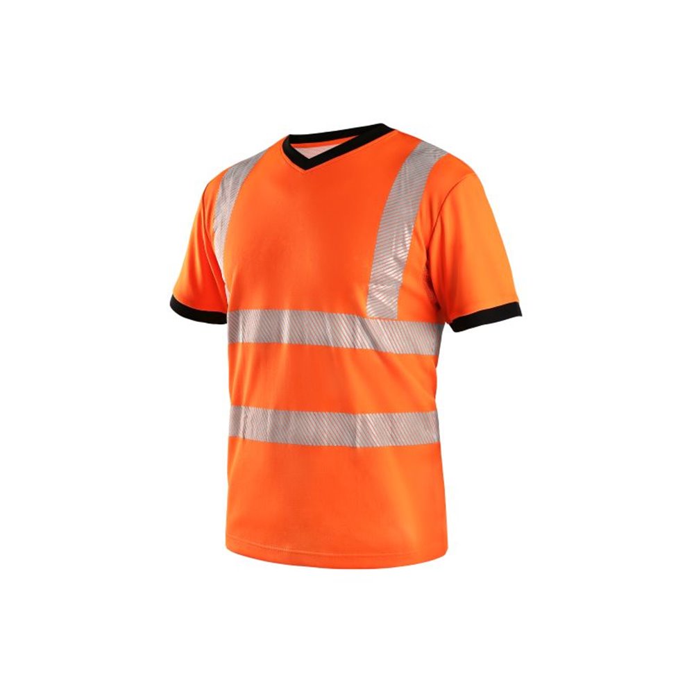 Koszulka CXS RIPON, ostrzegawcza, meskie, pomarańczowy-czarny