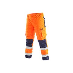Spodnie CARDIFF, męskie, ostrzegawcze, zimowe, kolor pomarańczowy