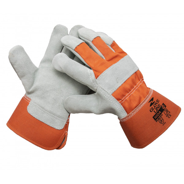 Rękawice wzmacniane skórą dwoiną Glove Line NIDA