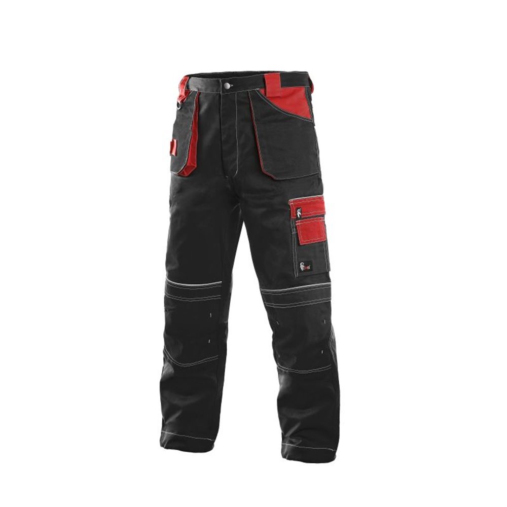 Spodnie CXS ORION TEODOR, męskie, kolor czarno-czerwony